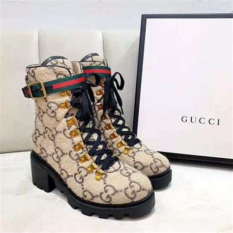 beige gucci boots|gucci boots women black.